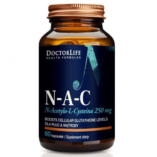 N-A-C n-acetylo-l-cysteina 500mg suplement diety 90 kapsułek