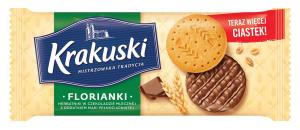 Ciastka Krakuski Florianki w czekoladzie mlecznej 171g