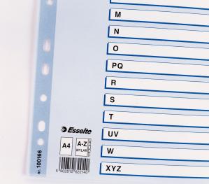 Przekładki kartonowe Esselte Mylar A4 numeryczne A-Z