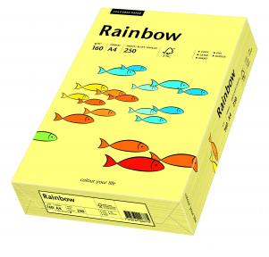 Papier kolorowy Rainbow A4 160g/250ark., nr 12 - żółty jasny