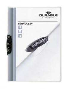 Skoroszyt zaciskowy Swingclip - transparentny z czarnym zaciskiem