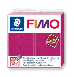 Masa plastyczna Fimo Leather Effect kostka 57g - amarantowy