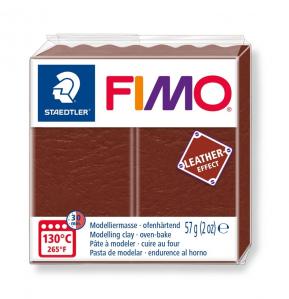 Masa plastyczna Fimo Leather Effect kostka 57g - orzechowy