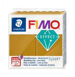 Masa plastyczna Fimo Effect kostka 57g - złoty metaliczny