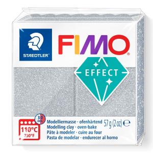 Masa plastyczna Fimo Effect kostka 57g - srebrny metaliczny