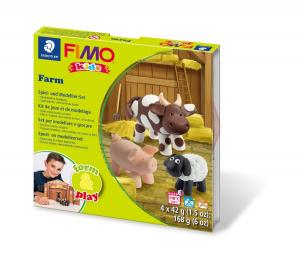 Masa plastyczna Fimo Kids Form&Play Farma zestaw 4 kolory po 42g + akcesoria