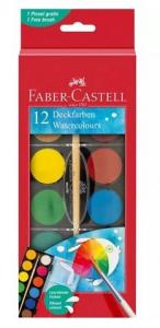Farby akwarelowe Faber Castell 30 mm - 12 kolorów