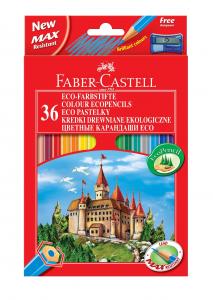 kredki ołówkowe zamek - 36 kolorów + temperówka