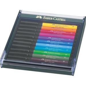 Pisaki artystyczne Faber Castell - PITT ARTIST PEN - BRIGHT - 12 kolorów