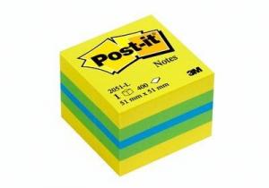 Kostka mini samoprzylepna 3M Post-it 2051-L, 51x51mm/400k - cytrynowa