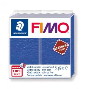 Masa plastyczna Fimo Leather Effect kostka 57g - niebieski