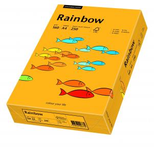 Papier kolorowy Rainbow A4 160g/250ark., nr 22 - pomarańczowy jasny