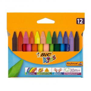 Kredki świecowe Bic Kids Plastidecor Triangle - 12 kolorów