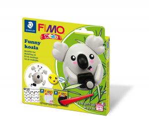 Masa plastyczna Fimo Kids Koala zestaw 2 kolory po 42g + akcesoria