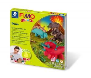 Masa plastyczna Fimo Kids Form&Play Dinozaury zestaw 4 kolory po 42g + akcesoria