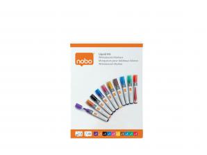 Markery suchościeralne Nobo Liquid Ink, mix kolorów/10szt.