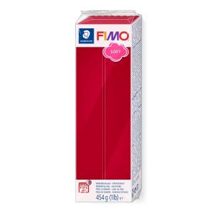 Masa plastyczna Fimo Soft kostka 454g - karminowa