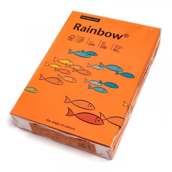 Papier kolorowy Rainbow A4 80g/500ark., nr 24 - pomarańczowy