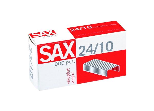 Zszywki SAX Nr 24/10 miedziane, 1000szt.