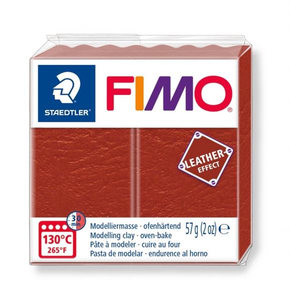 Masa plastyczna Fimo Leather Effect kostka 57g - rdzawy