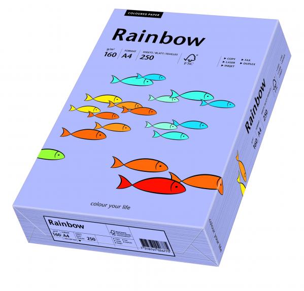 Papier kolorowy Rainbow A4 160g/250ark., nr 60 - fioletowy