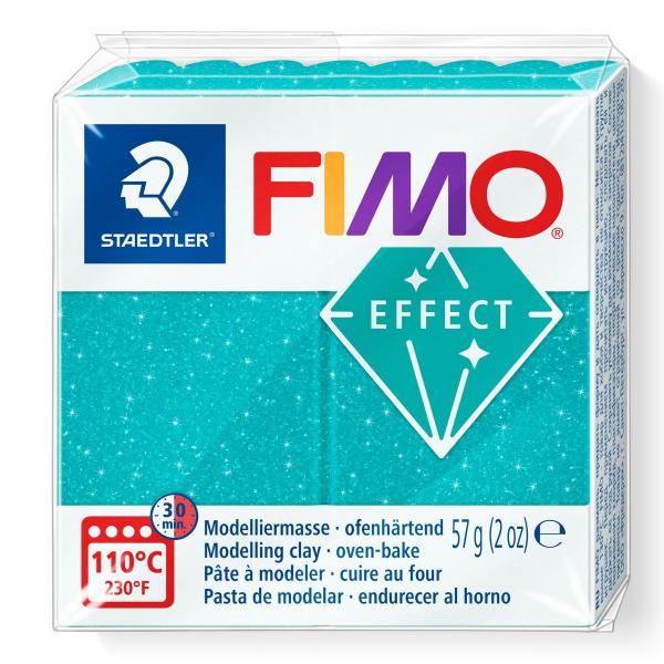 Masa plastyczna Fimo Effect kostka 57g - turkusowy galaxy