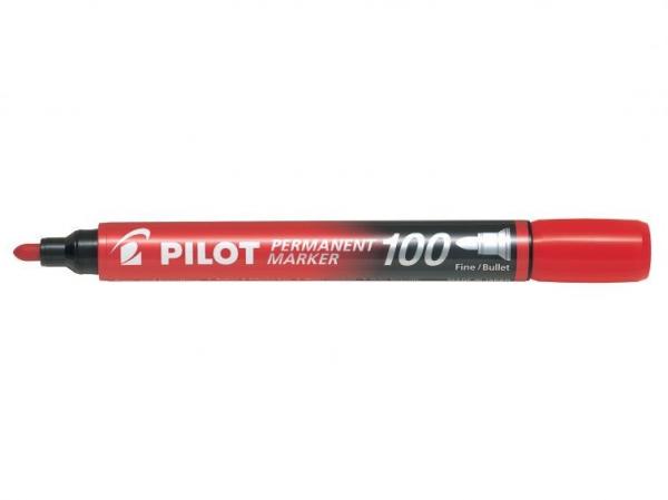 Marker permanentny Pilot SCA-100 okrągły - czerwony