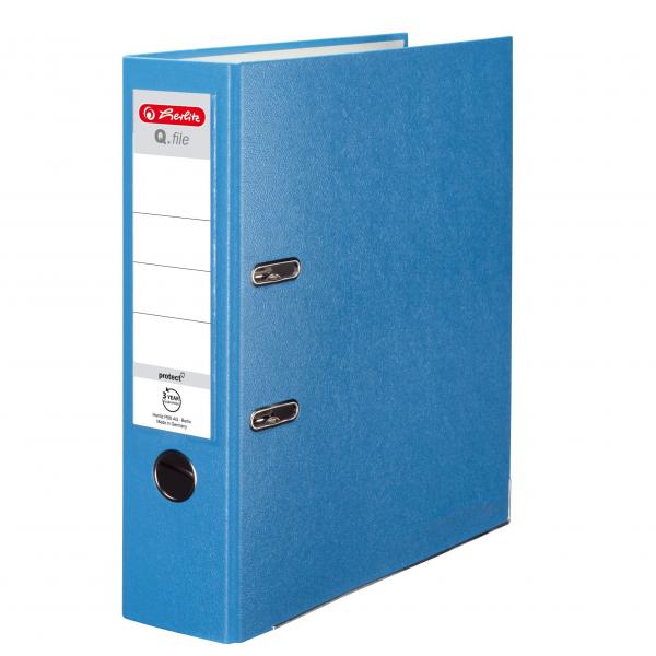 Segregator A4 Herlitz Q.file - 8cm - jasnoniebieski Aqua