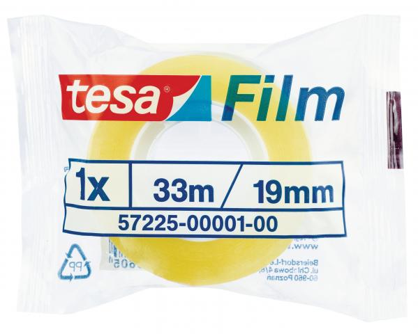 Taśma samoprzylepna TesaFilm standard 19mm/33m - przezroczysta