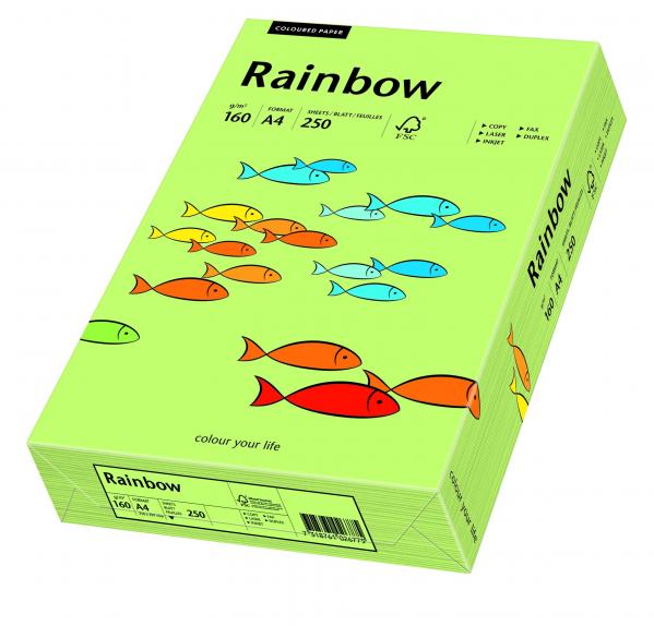 Papier kolorowy Rainbow A4 160g/250ark., nr 74 - zielony jasny