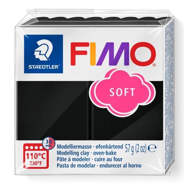 Masa plastyczna Fimo Soft kostka 57g - czarna