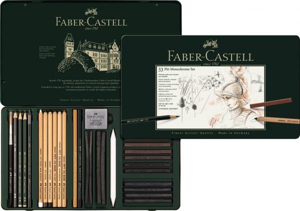 Zestaw ołówków i grafitów Pitt Graphite Faber-Castell - 33 elementy