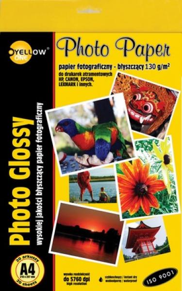 Papier fotograficzny Yellow One A4 130g/20ark. błyszczący