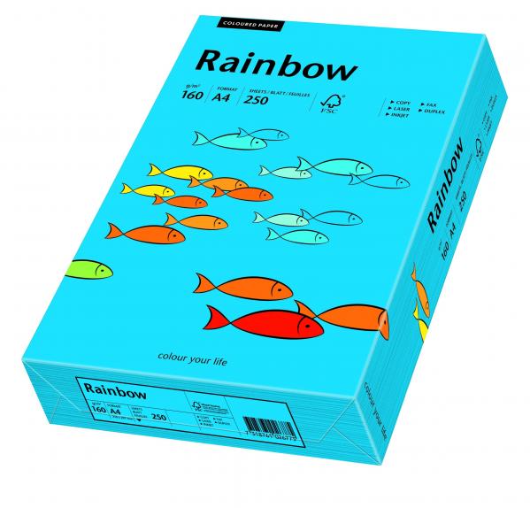 Papier kolorowy Rainbow A4 160g/250ark., nr 88 - niebieski ciemny