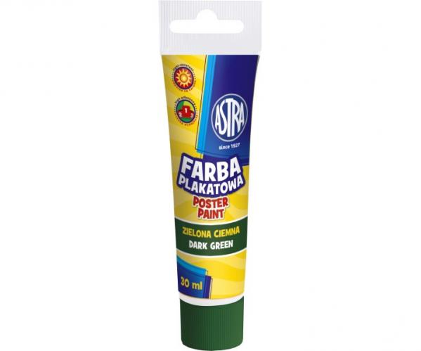 Farba plakatowa Astra tuba 30ml - ciemna zieleń