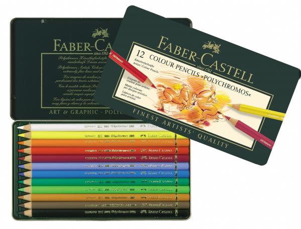 Kredki ołówkowe Faber-Castell Polychromos - 12 kolorów