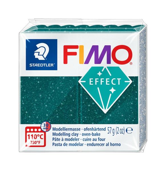 Masa plastyczna Fimo Effect kostka 57g - zielony galaxy