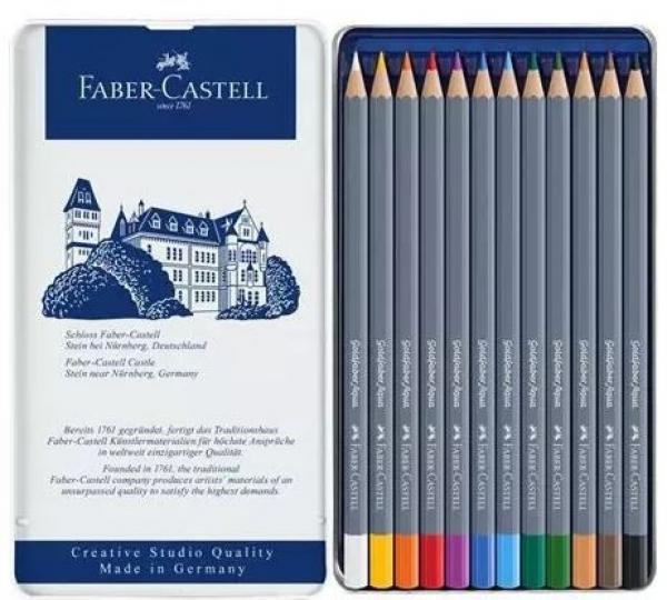 Kredki akwarelowe Faber-Castell Goldfaber Aqua - 12 kolorów