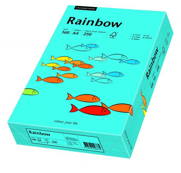 Papier kolorowy Rainbow A4 160g/250ark., nr 87 - niebieski