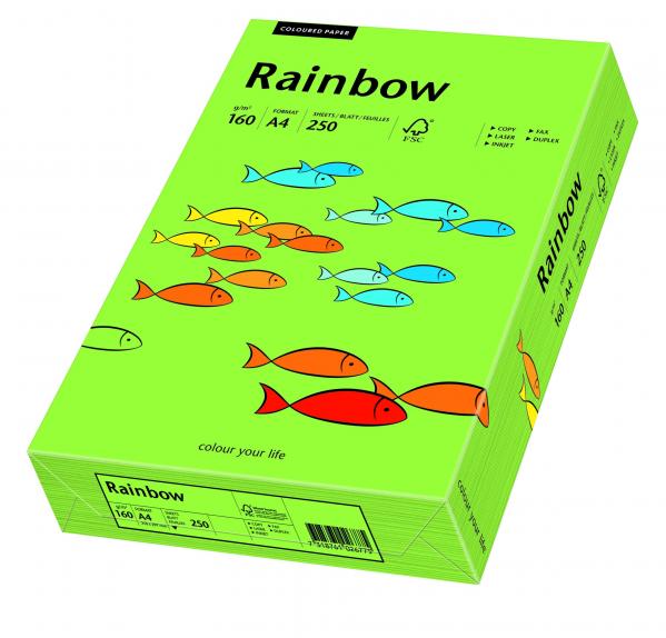 Papier kolorowy Rainbow A4 160g/250ark., nr 76 - zielony