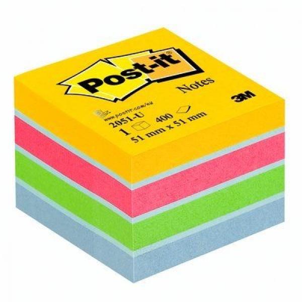 Kostka mini samoprzylepna 3M Post-it 2051-U, 51x51mm/400k - ultra