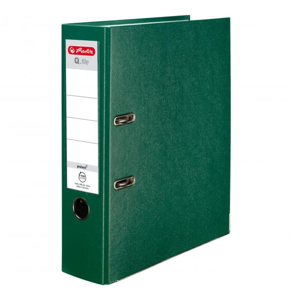 Segregator A4 Herlitz Q.file - 8cm - zielony