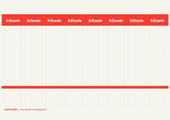 Etykiety grzbietowe Esselte 29x158/80szt. do zadruku - białe