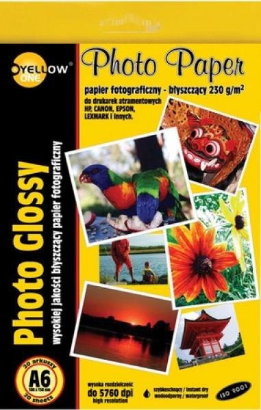 Papier fotograficzny Yellow One A6 230g/20ark. błyszczący