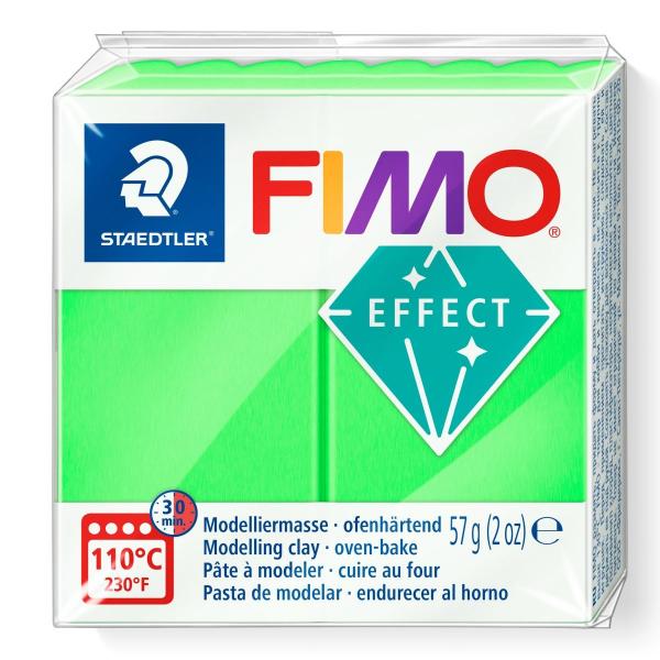 Masa plastyczna Fimo Effect kostka 57g - neon zielony