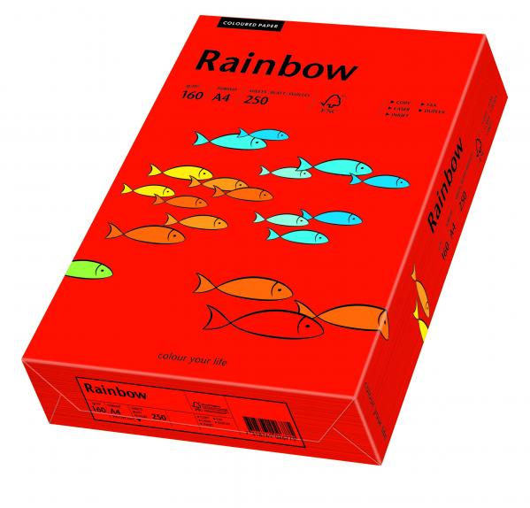 Papier kolorowy Rainbow A4 160g/250ark., nr 28 - czerwony ciemny