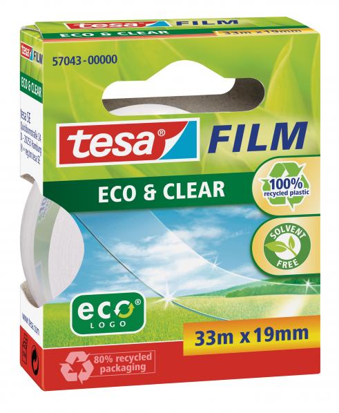 Taśma samoprzylepna TesaFilm Eco&Clear 19mm/33m - przezroczysta