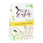 Happy Easter herbaciana torebka – prezent podarunek na święta wielkanocne zajączka z herbatą 10x5g upominek dla niej niego mamy taty dziewczyny babci