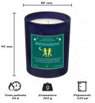Świeca zodiakalna sojowa naturalna zapachowa BLIŹNIĘTA - najlepsza, aromatyczna, bezpieczna, ręcznie robiona w szklanym słoiczku 220ml 40h palenia na