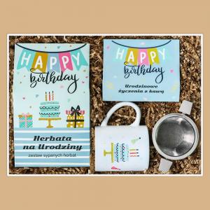 Birthdaybox WYJĄTKOWY DZIEŃ - Herbata, kawa, zaparzacz, kubek to idealny zestaw prezentowy, który sprawi każdemu wiele radości i uśmiechu